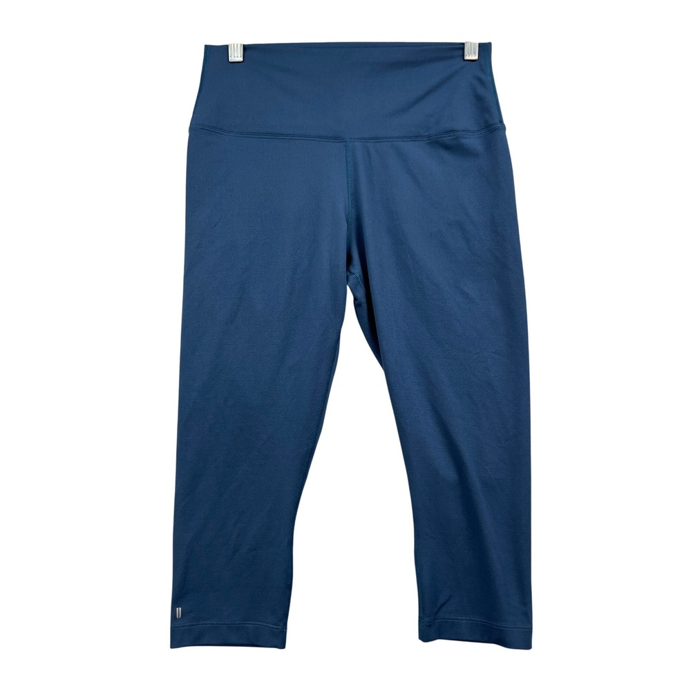 NO BULL Leggings Womens‎ M Blue High Rise Cropped Stretch Athletic Workout Gym